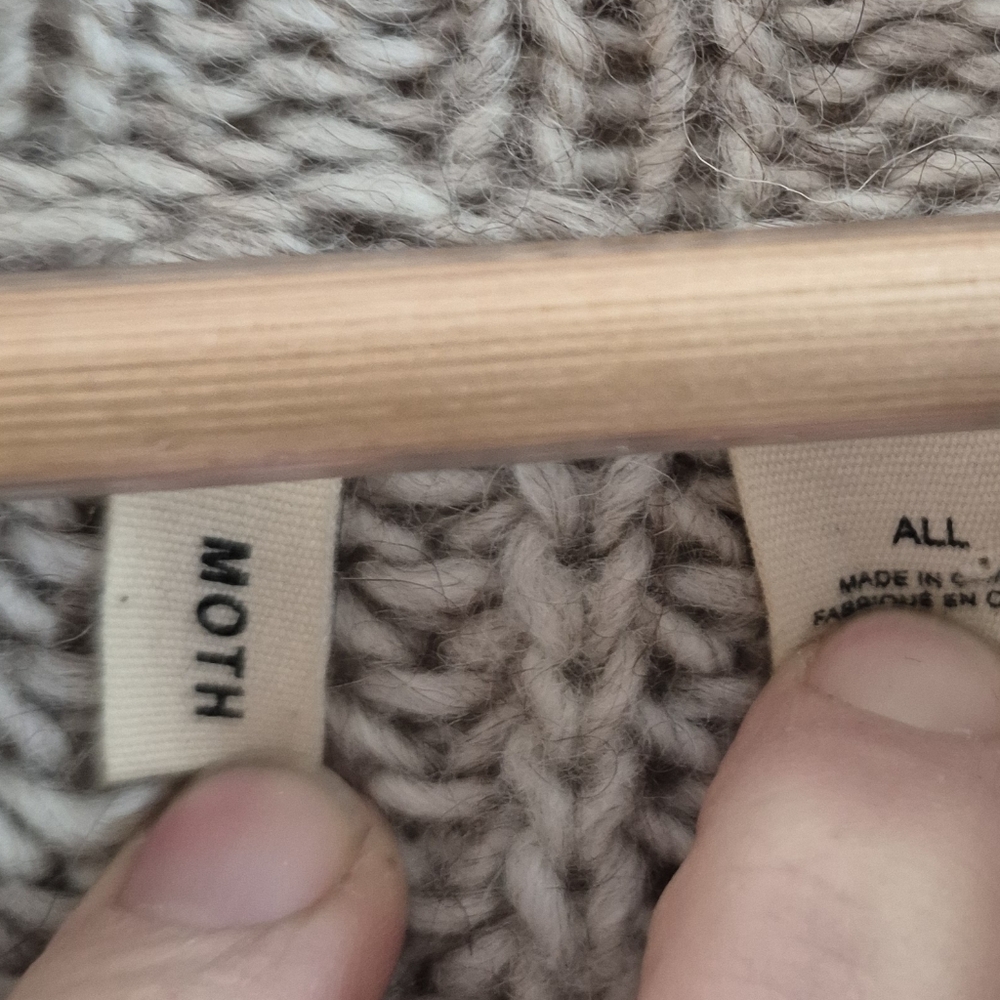 Wool And Alpaca Blend Chunky Knit Poncho Sleeping On Snow Anthropologie One Size - Picture 4 of 7